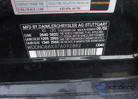 2007 Mercedes-Benz S 550 4Matic from USA, damaged, VIN WDDNG86X37A092882